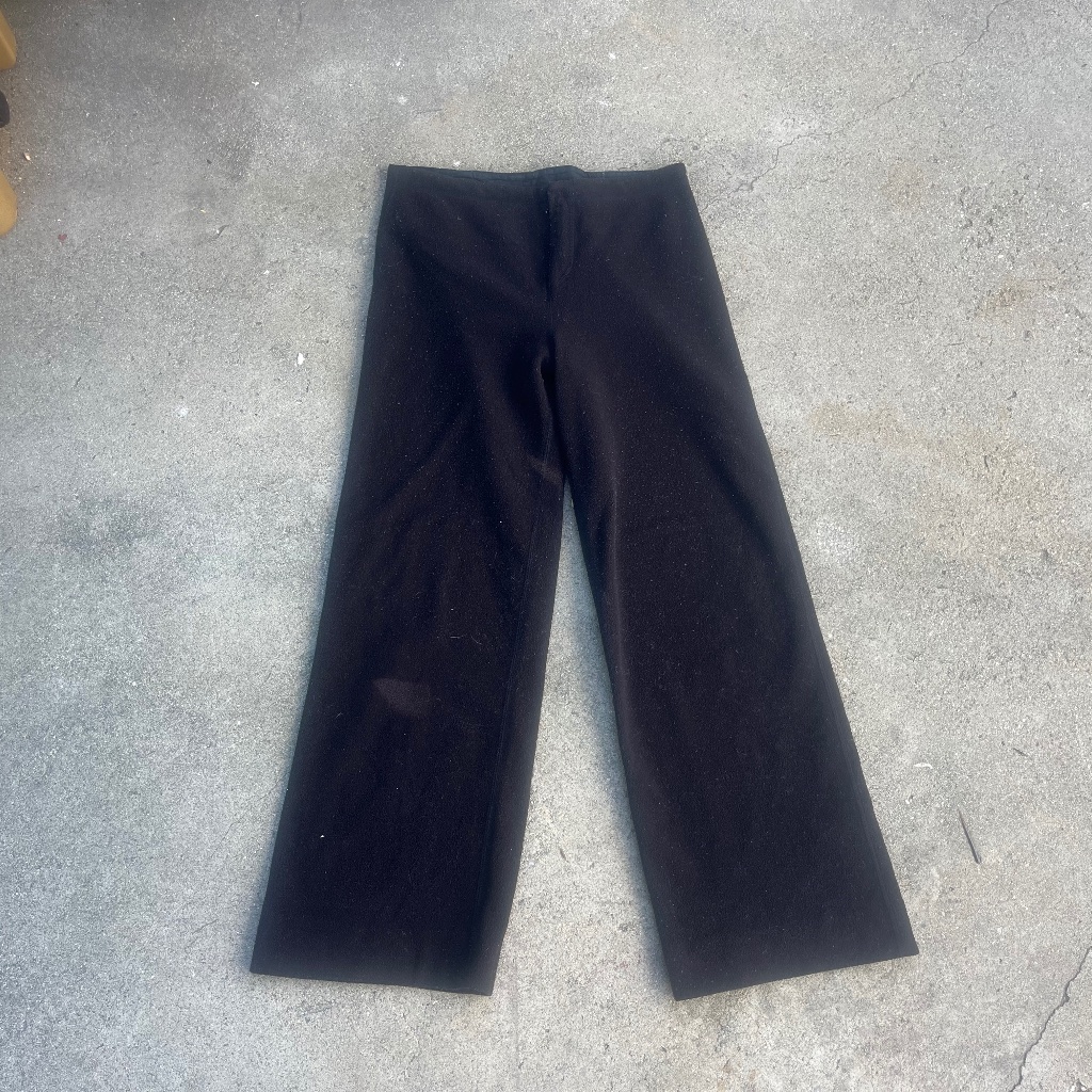 90s Vivienne Tam Wide Leg Fleece Pants Size 3 Avant Garde Nyc Designer M L 28 30